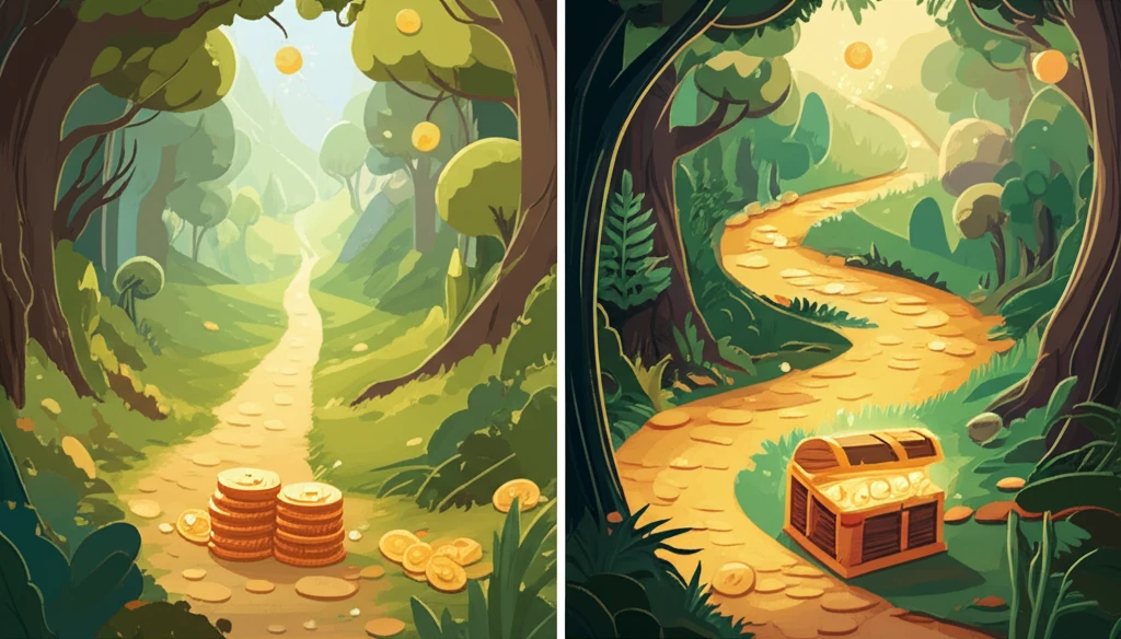 복리 효과로 이자가 쌓이는 모습을 시각화한 이미지